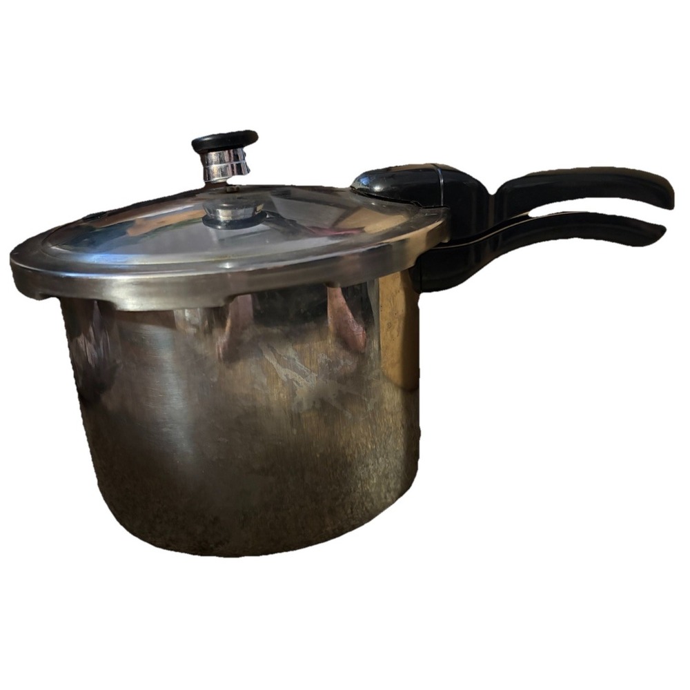 Vtg Presto 01362 Pressure Cooker Aluminum 6 Qt Rack Insert Locking Lid‎